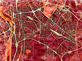 Carte de Vénissieux avec le style 'Amber Autumn'