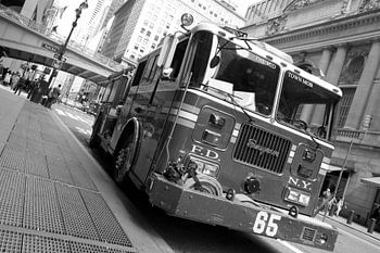 Un camion de pompiers à New York
