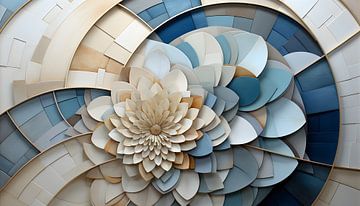 Driedimensionale bloemenspiraal van Heike Hultsch