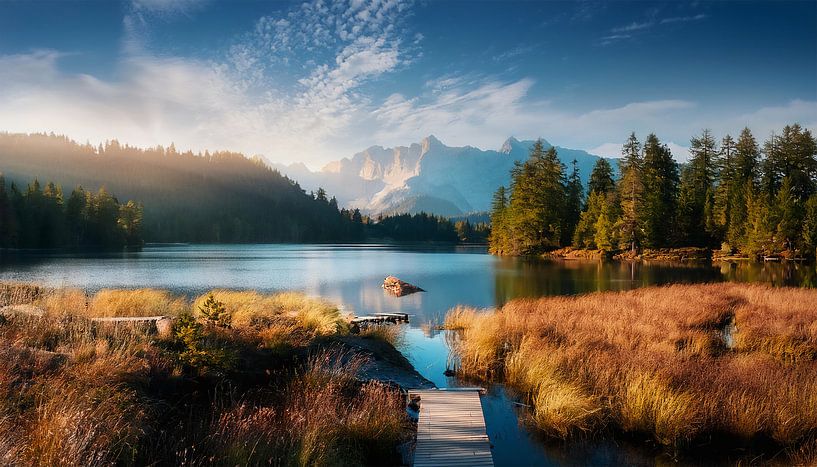 See mit Steg und Pflanzen von Mustafa Kurnaz