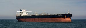 Panorama eines Tankers auf der Nordsee bei Hoek van Holland.