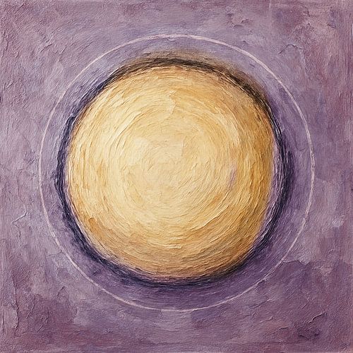 Cercle en ocre et aubergine Fond