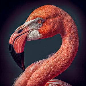 Nahaufnahme von Flamingos Illustration