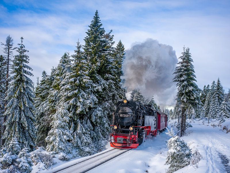 The Brocken railway on the Goetheweg by t.ART