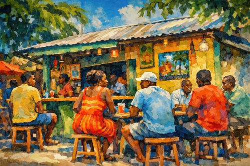 Unter der Sonne, an der Bar