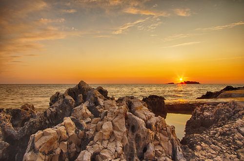 Sonnenuntergang Funtana, Kroatien