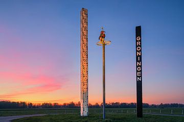 Stadsmarkering "The Tower Of Cards", Groningen van Henk Meijer Photography