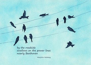 Nearly Beethoven Vogel Haiku Englisch