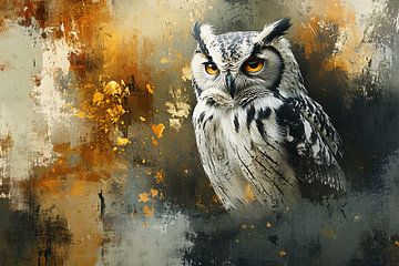 Abstracte uil met scherpe blik van Imperial Art House