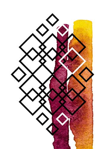 Sparkle in the sun | Geometrie en Aquarel