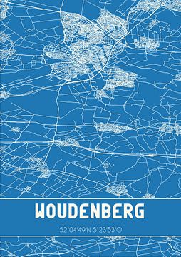 Blaupause | Karte | Woudenberg (Utrecht) von Rezona