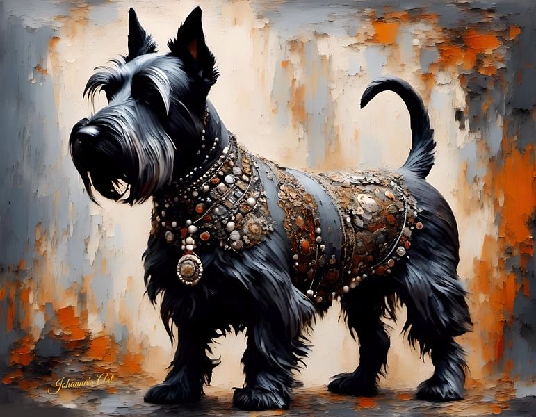 Scottish Terrier Art - "Highland Hero" by Johanna's Art - Big Terrier Spirit! by Johannas Art Creations