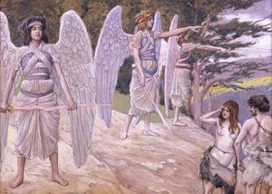 James Tissot, Adam und Eva aus dem Paradies vertrieben