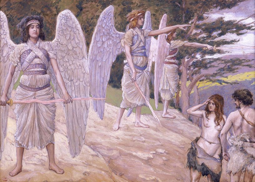 James Tissot, Adam en Eva verdreven uit het paradijs van Atelier Liesjes