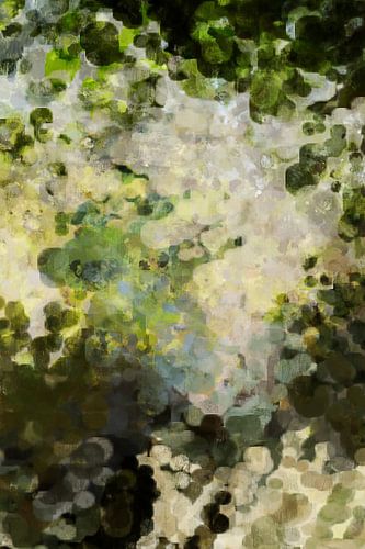 Botanische schittering. Abstract landschap. Zomer bomen