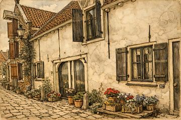 Mauerhäuser historisches Amersfoort letztes Jahrhundert