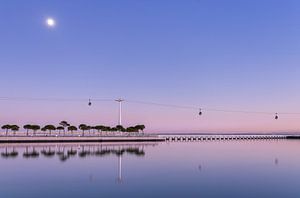 Vollmond im Parque das Nações, Lissabon