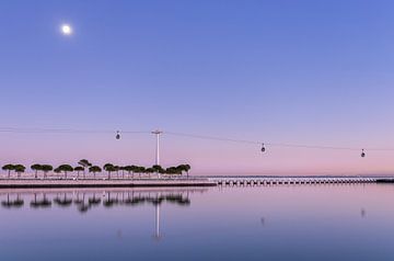 Full moon at Parque das Nações, Lisbon by Adelheid Smitt