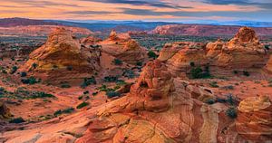 Zonsondergang South Coyote Buttes, Arizona, USA van Henk Meijer Photography