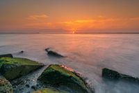 Pier in IJmuiden (The Netherlands) during sunset