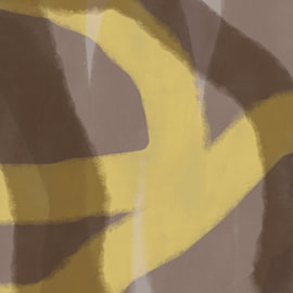 Modern abstract art. Shapes and lines in light moss green and taupe
