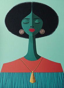 Gemälde einer afrikanischen Frau