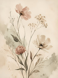 Skizze einer Wildblume von Chromapetal