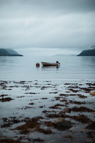 Vissersboot in Noors fjord