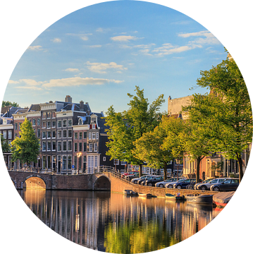 Keizersgracht zomer zonsopkomst van Dennis van de Water