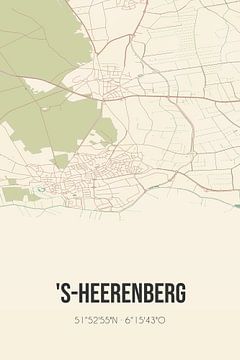 Vintage landkaart van 's-Heerenberg (Gelderland) van Twentse Pracht