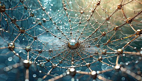 Het spinnenweb, een creatie van AI en de artiest IV