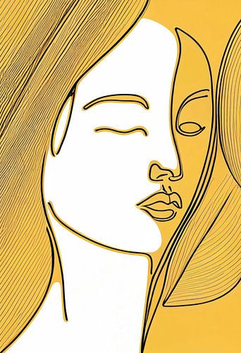 Jeu de lignes en forme de visage