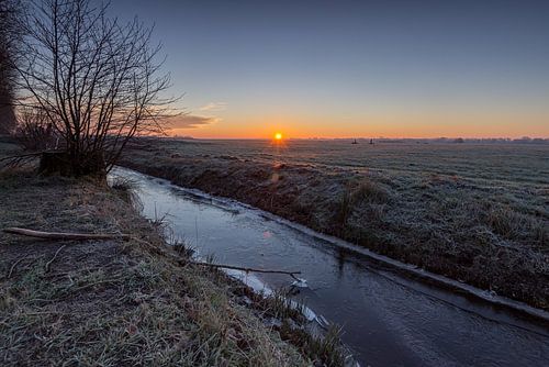 Een koude ochtend in het Groninger land