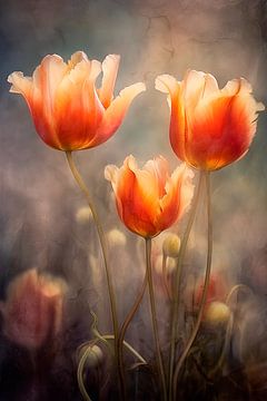 Tulipes flamboyantes sur Carla van Zomeren