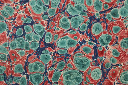 Digital art pattern colored marbled cells