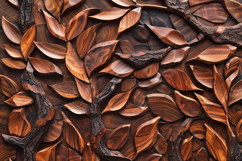 Wooden Tree Relief Minimalist by Art & Soul Creations