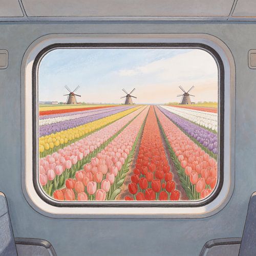 Tulips in spring at Keukenhof