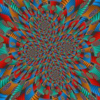 Quadruple Spiral of Stairs and Circles