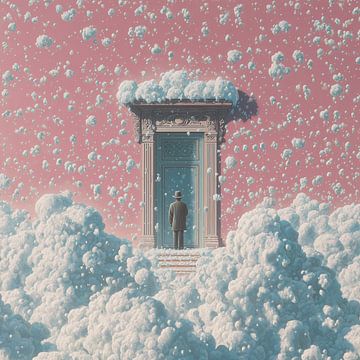Waiting At Door In Snow by ARTEO Paintings