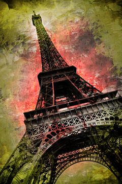Modern-Art Eiffel Tower van Melanie Viola