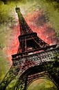 Moderne Kunst Eiffeltoren van Melanie Viola thumbnail