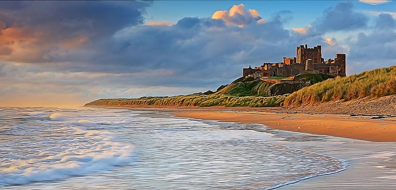 Sunrise Bamburgh Castle by Henk Meijer Photography