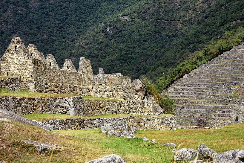 Teil der Inka-Stadt Machu Picchu von Yvonne Smits