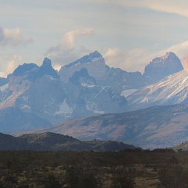 Panorama Nationaal Park Torres del Paine, Chili van A. Hendriks