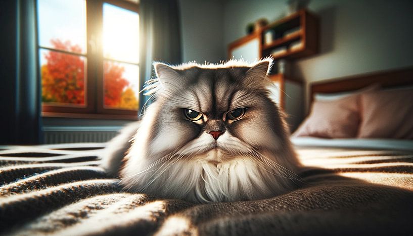 Soleil d'automne et réflexion sur les chats par artefacti