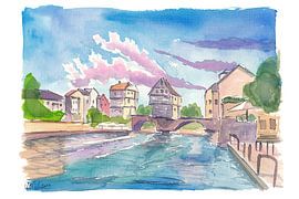 Les maisons-ponts de Bad Kreuznach sur la Nahe