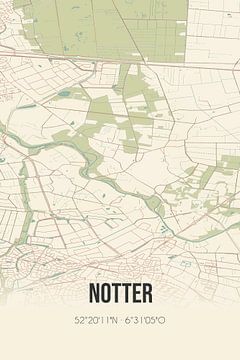 Vintage landkaart van Notter (Overijssel) van MijnStadsPoster