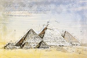 Piramides van Gizeh, Egypte van Theodor Decker