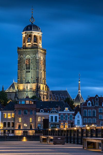 Lebuïnus church Deventer blue hour. by Frank Slaghuis