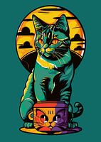 Cat Pop art